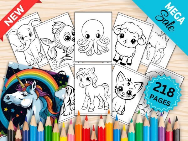 Cute animal coloring pages