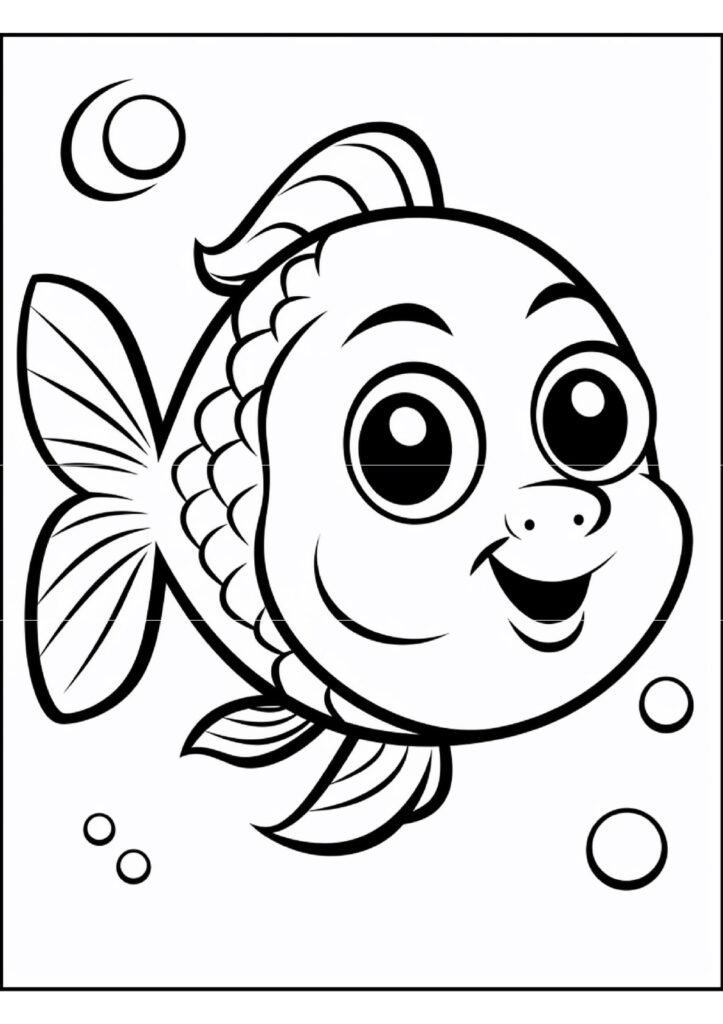 Fish coloring page 