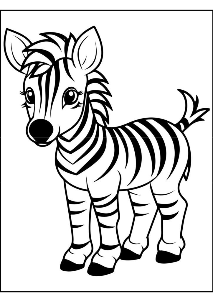 Zebras coloring page 