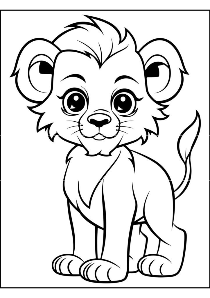 Lions coloring page