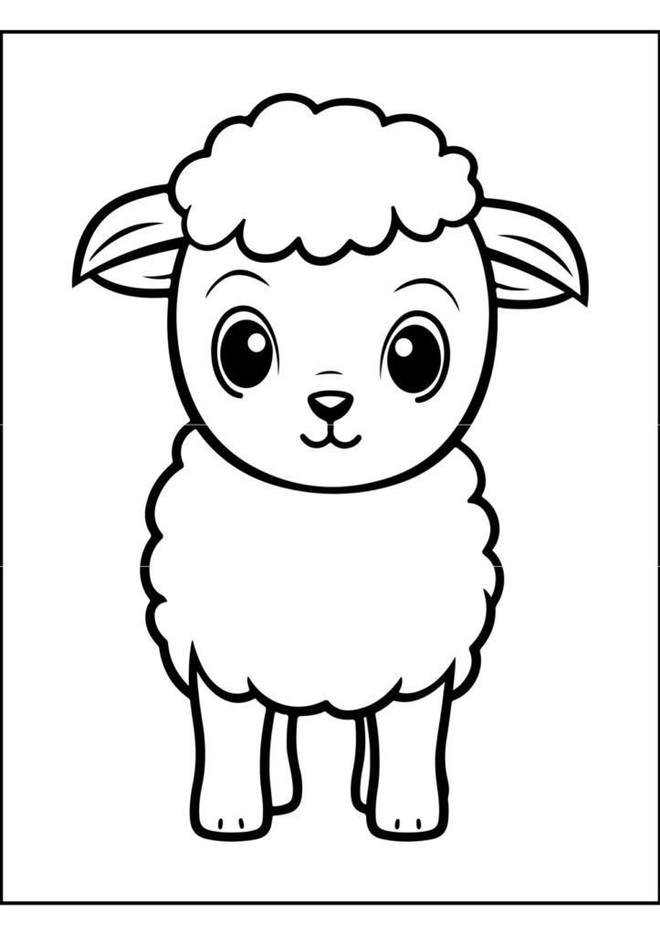 Free cute animal coloring page