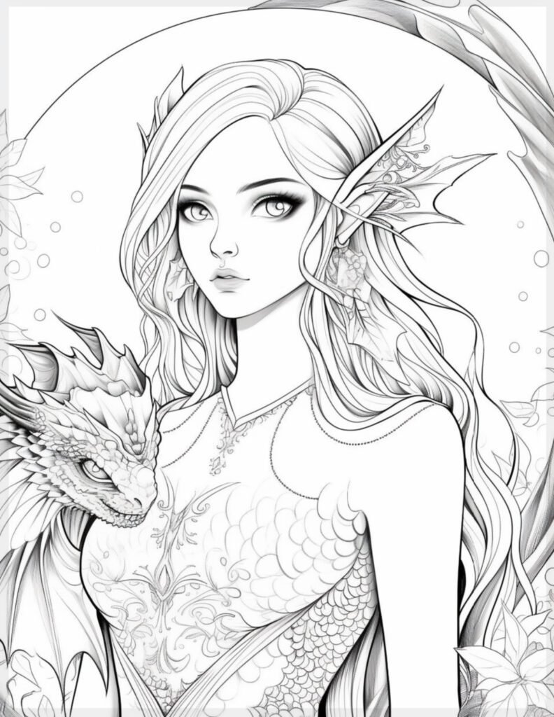 Beautiful Fairy Coloring pages
