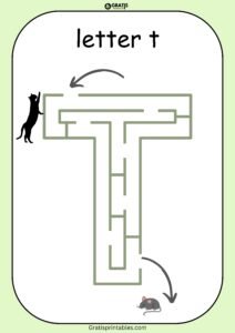 Alphabet maze word T