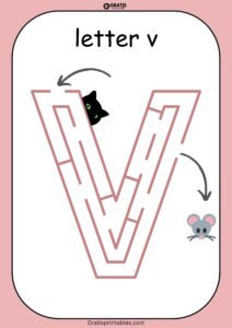 V Alphabet maze