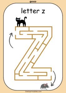 Alphabet maze word z