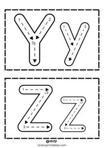 Z Alphabet tracing worksheet 