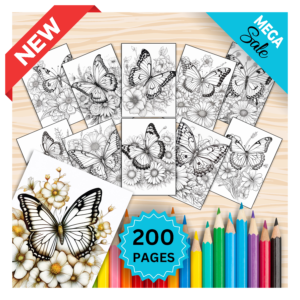 200 Butterfly Coloring Pages